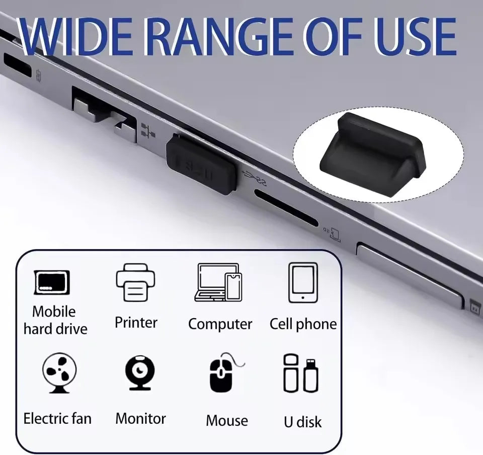 Silicone USB-A Dust Plugs For Laptops