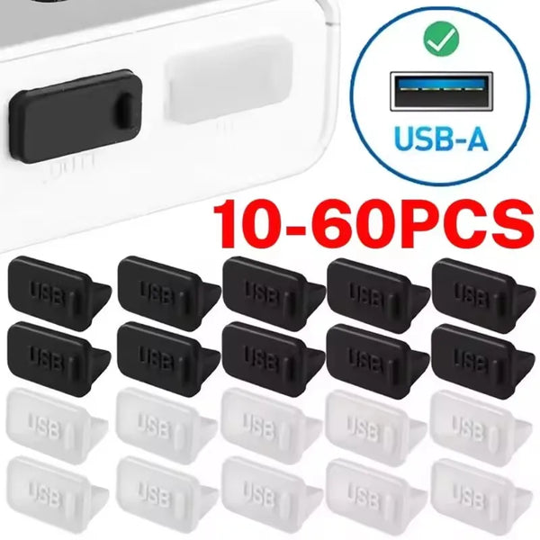 Silicone USB-A Dust Plugs For Laptops